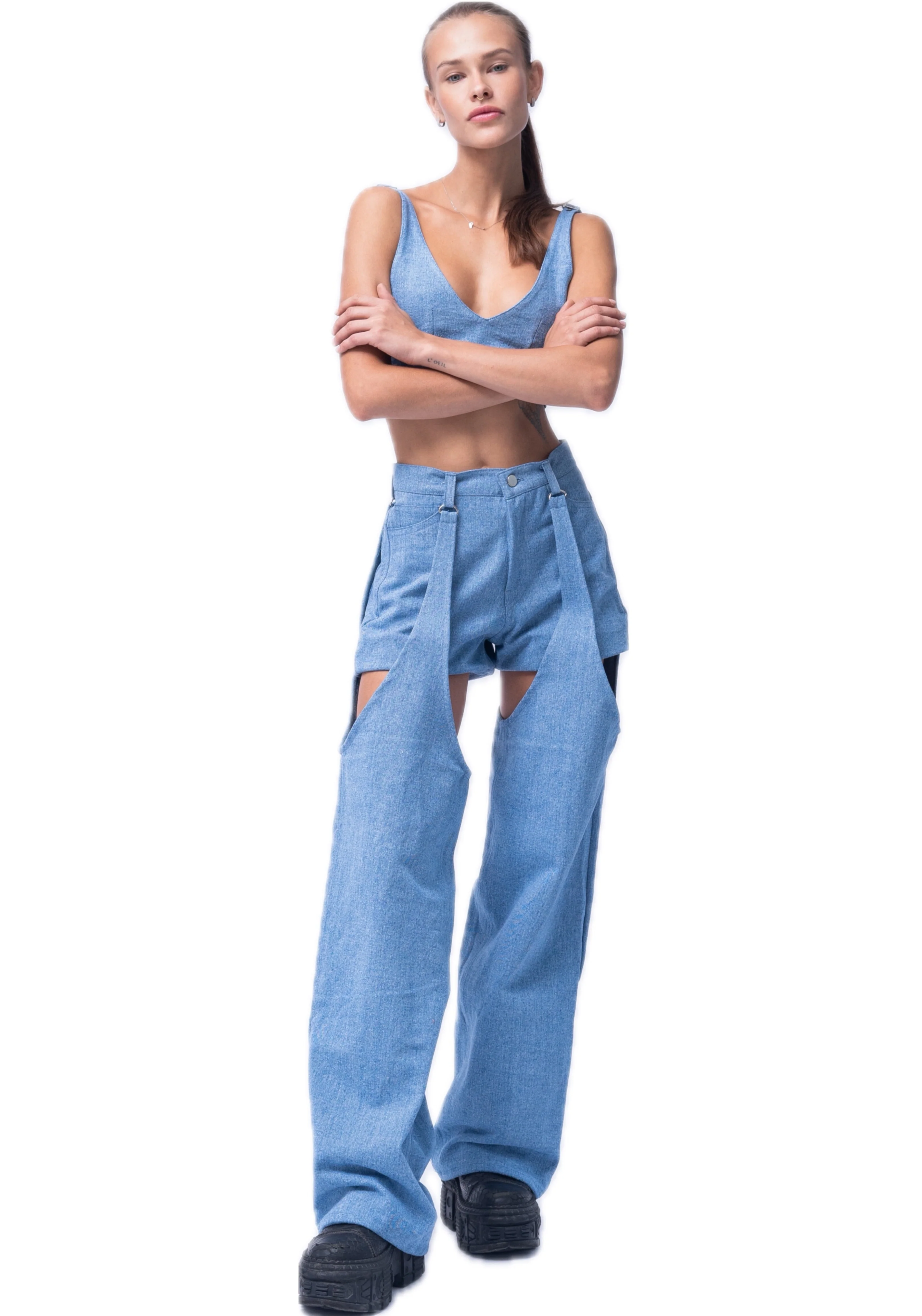 DENIM SHORT PANTS. - Image 4